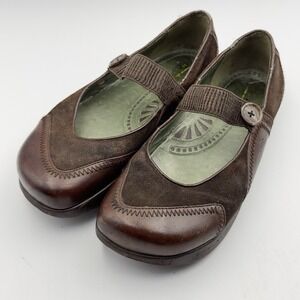 Earth Kalso Promise Mary Jane Shoes Womens Size 9B Brown Suede Chunky Y2K Strap